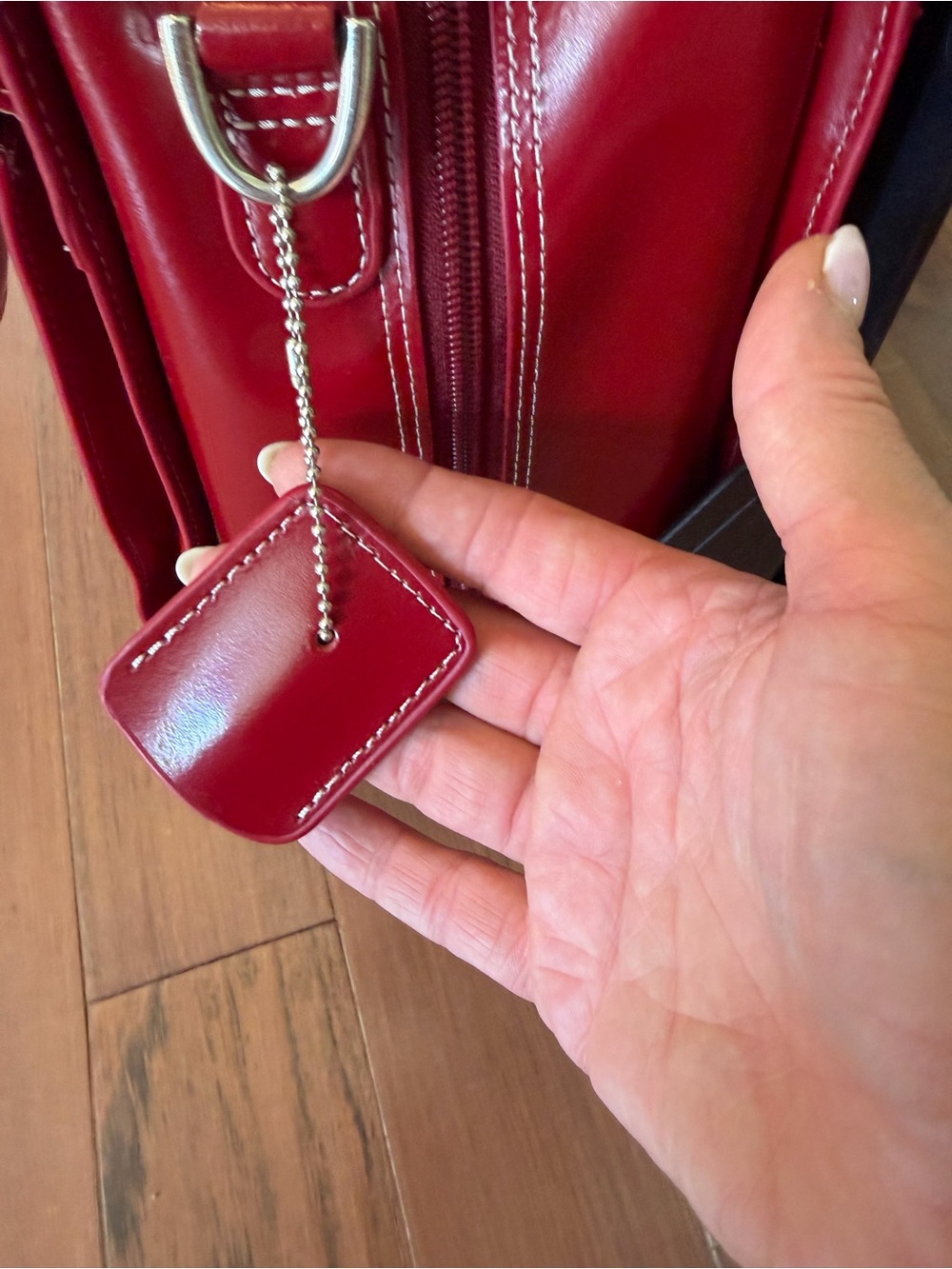 Mc Klein Roseville Red Leather detach able wheeled briefcase bag - Picture 3 of 15